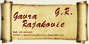 Gavra Rajaković vizit kartica